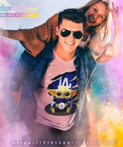 Baby Yoda Blood Inside Los Angeles Dodgers V Neck TShirt