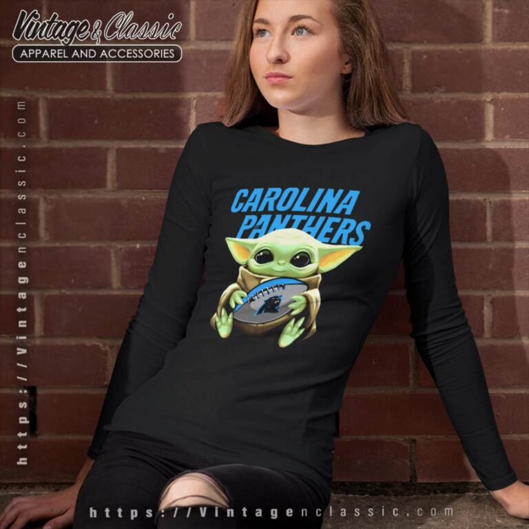 Baby Yoda Carolina Panthers Long Sleeve Tee Baby Yoda Carolina Panthers Long Sleeve Tee