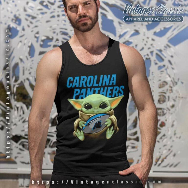 Baby Yoda Carolina Panthers Tank Top Racerback Baby Yoda Carolina Panthers Tank Top Racerback