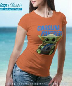 Baby Yoda Carolina Panthers Women TShirt