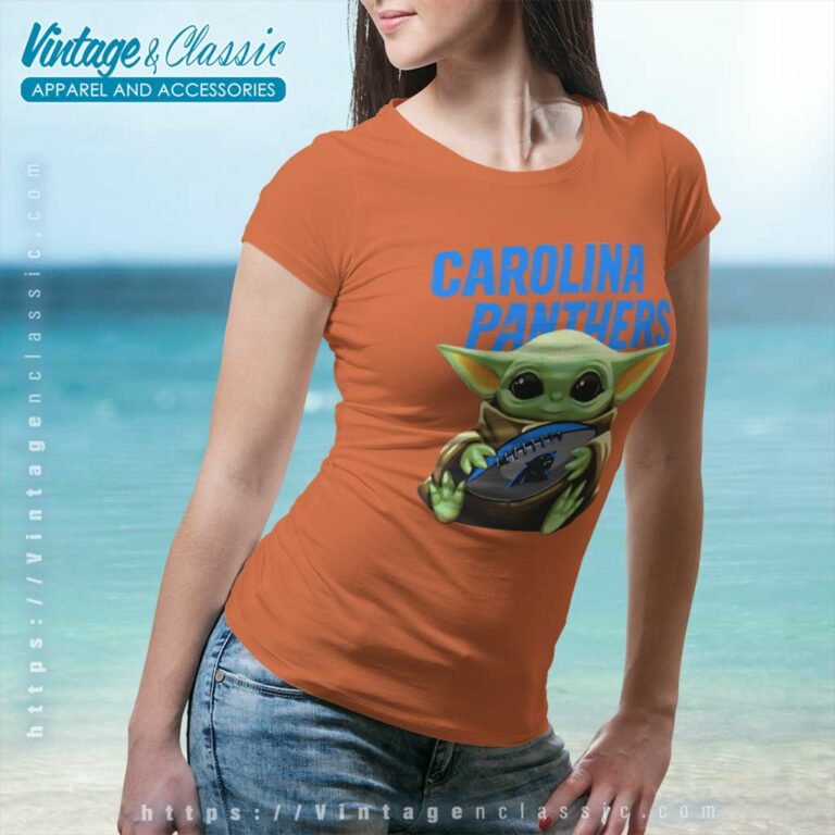 Baby Yoda Carolina Panthers Women TShirt Baby Yoda Carolina Panthers Women TShirt