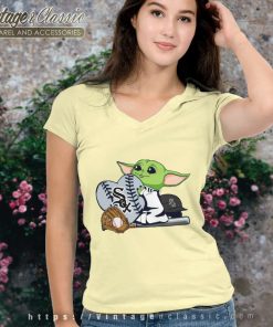 Baby Yoda Chicago White Sox Shirt 5 Baby Yoda Chicago White Sox V Neck TShirt