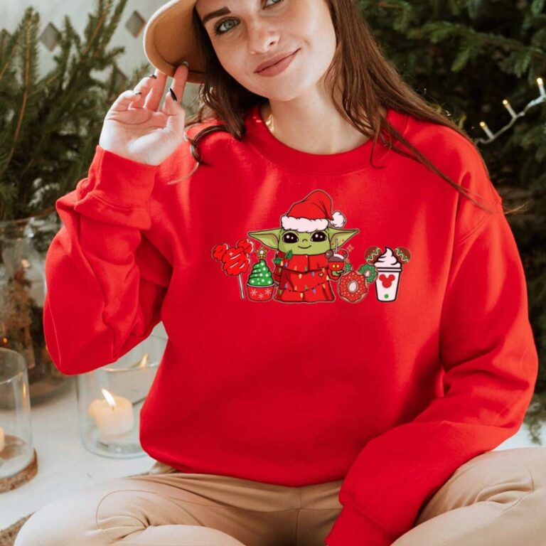 Baby Yoda Christmas Shirt Disney Snack Sweatshirt Baby Yoda Christmas Shirt Disney Snack Sweatshirt