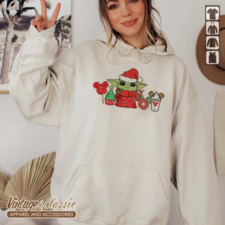 Baby Yoda Christmas Shirt Disney Snack Youth Hoodie Baby Yoda Christmas Shirt Disney Snack Youth Hoodie