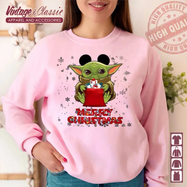 Baby Yoda Christmas Star Wars Christmas Sweatshirt Baby Yoda Christmas Star Wars Christmas Sweatshirt