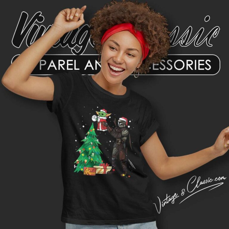 Baby Yoda Darth Vader Christmas Women TShirt Baby Yoda Darth Vader Christmas Women TShirt