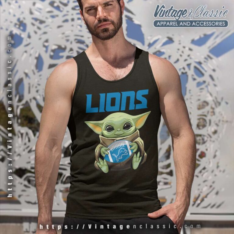 Baby Yoda Detroit American Football Team Star Wars Tank Top Racerback Baby Yoda Detroit American Football Team Star Wars Tank Top Racerback