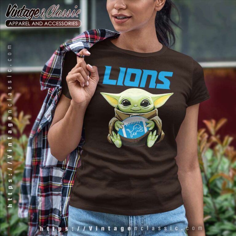 Baby Yoda Detroit American Football Team Star Wars Women TShirt Baby Yoda Detroit American Football Team Star Wars Women TShirt