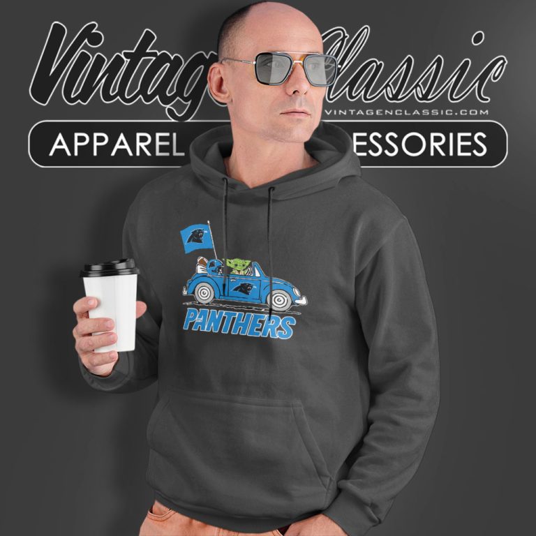 Baby Yoda Driving Car Carolina Panthers Hoodie Baby Yoda Driving Car Carolina Panthers Hoodie