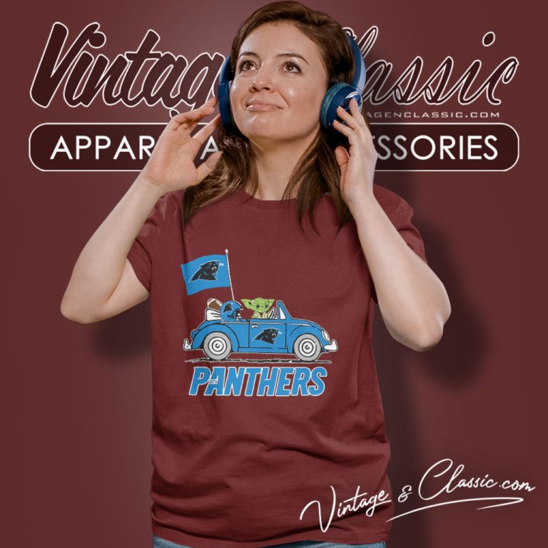 Baby Yoda Driving Car Carolina Panthers Women T Shirt Baby Yoda Driving Car Carolina Panthers Women T Shirt