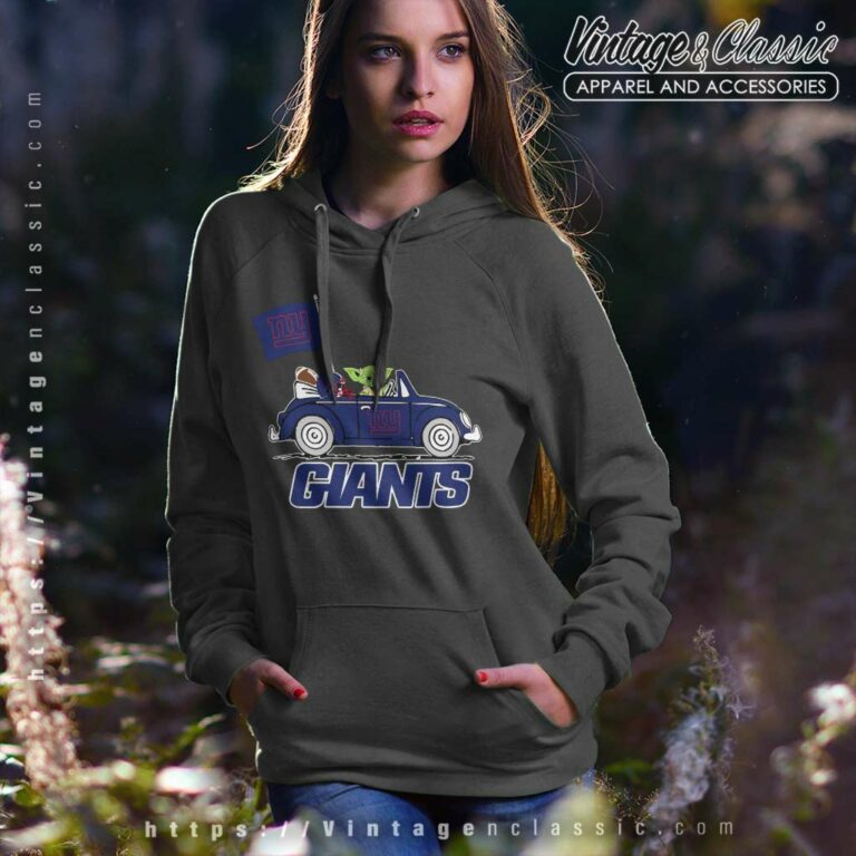 Baby Yoda Driving Car New York Giants Hoodie Baby Yoda Driving Car New York Giants Hoodie