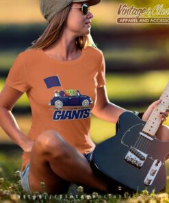 Baby Yoda Driving Car New York Giants Women TShirt