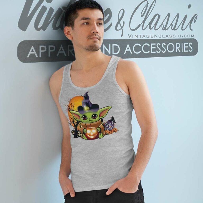 Baby Yoda Halloween Pumpkin Tank Top Racerback Baby Yoda Halloween Pumpkin Tank Top Racerback