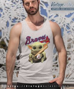 Baby Yoda Hug Atlanta Braves Tank Top Racerback