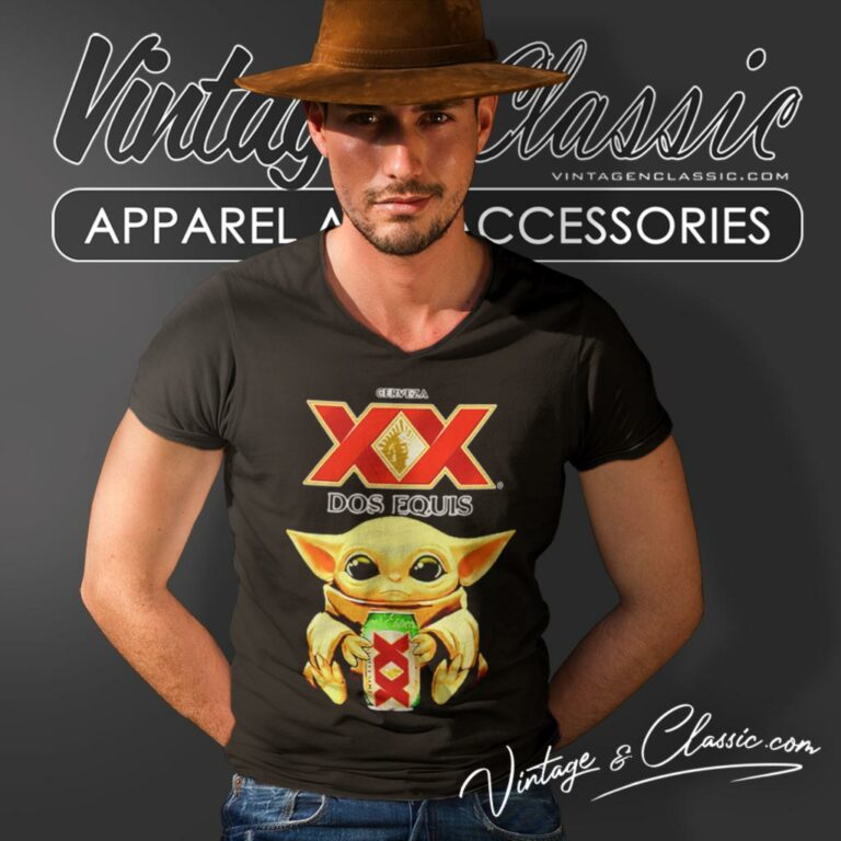 Baby Yoda Hug Dos Equis Beer Star Wars V Neck TShirt Baby Yoda Hug Dos Equis Beer Star Wars V Neck TShirt