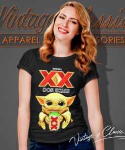 Baby Yoda Hug Dos Equis Beer Star Wars Women T Shirt