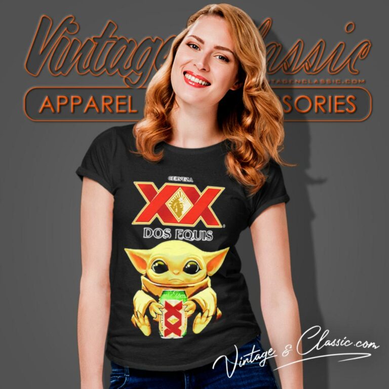 Baby Yoda Hug Dos Equis Beer Star Wars Women T Shirt Baby Yoda Hug Dos Equis Beer Star Wars Women T Shirt