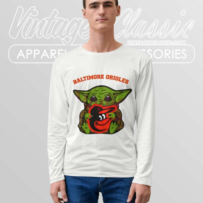 Baby Yoda Hug Logo Baltimore Orioles Sport Long Sleeve Tee Baby Yoda Hug Logo Baltimore Orioles Sport Long Sleeve Tee