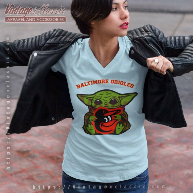 Baby Yoda Hug Logo Baltimore Orioles Sport V Neck TShirt Baby Yoda Hug Logo Baltimore Orioles Sport V Neck TShirt