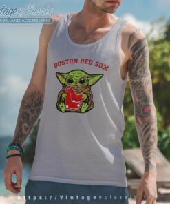 Baby Yoda Hug Logo Boston Red Sox Sport Tank Top Racerback