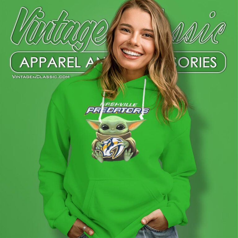 Baby Yoda Hug Nashville Predators Hoodie Baby Yoda Hug Nashville Predators Hoodie