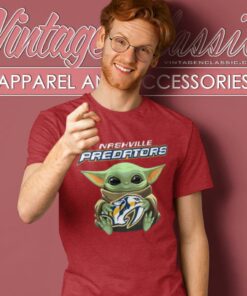 Baby Yoda Hug Nashville Predators T Shirt