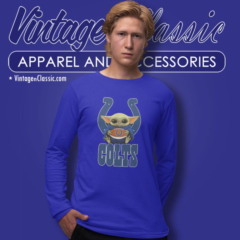 Baby Yoda Hug Rugby Indianapolis Colts Long Sleeve Tee Baby Yoda Hug Rugby Indianapolis Colts Long Sleeve Tee