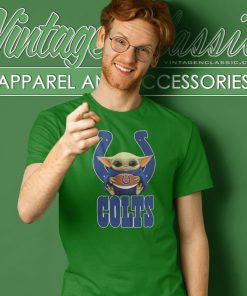 Baby Yoda Hug Rugby Indianapolis Colts T Shirt