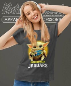 Baby Yoda Hug Rugby Jacksonville Jaguars Women TShirt