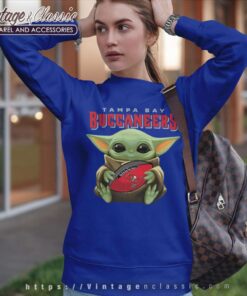 Baby Yoda Hug Tampa Bay Buccaneers Star Wars Mandalorian Sweatshirt