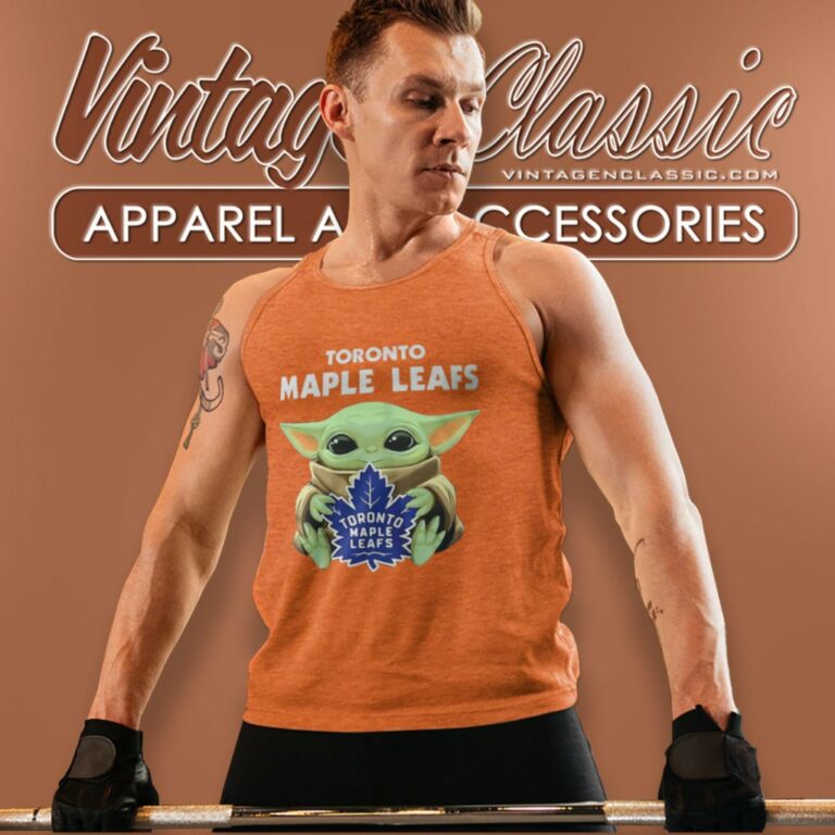 Baby Yoda Hug Toronto Maple Leafs Tank Top Racerback Baby Yoda Hug Toronto Maple Leafs Tank Top Racerback