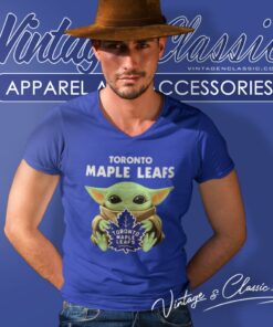 Baby Yoda Hug Toronto Maple Leafs V Neck TShirt
