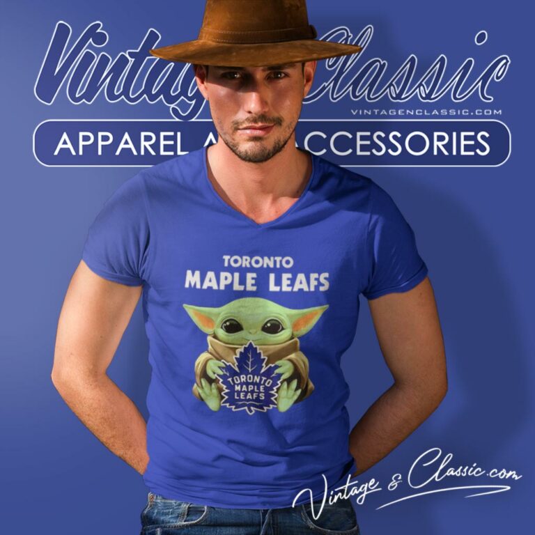 Baby Yoda Hug Toronto Maple Leafs V Neck TShirt Baby Yoda Hug Toronto Maple Leafs V Neck TShirt
