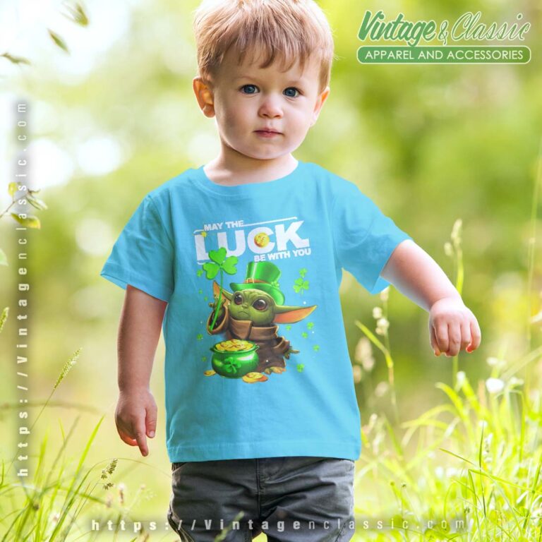 Baby Yoda May The Luck Be With You St Patricks Day Kids Shirt Baby Yoda May The Luck Be With You St Patricks Day Kids Shirt