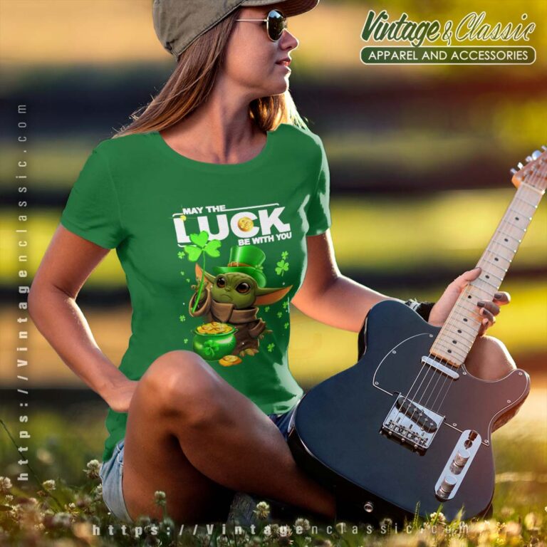 Baby Yoda May The Luck Be With You St Patricks Day Tshirt Baby Yoda May The Luck Be With You St Patricks Day Tshirt