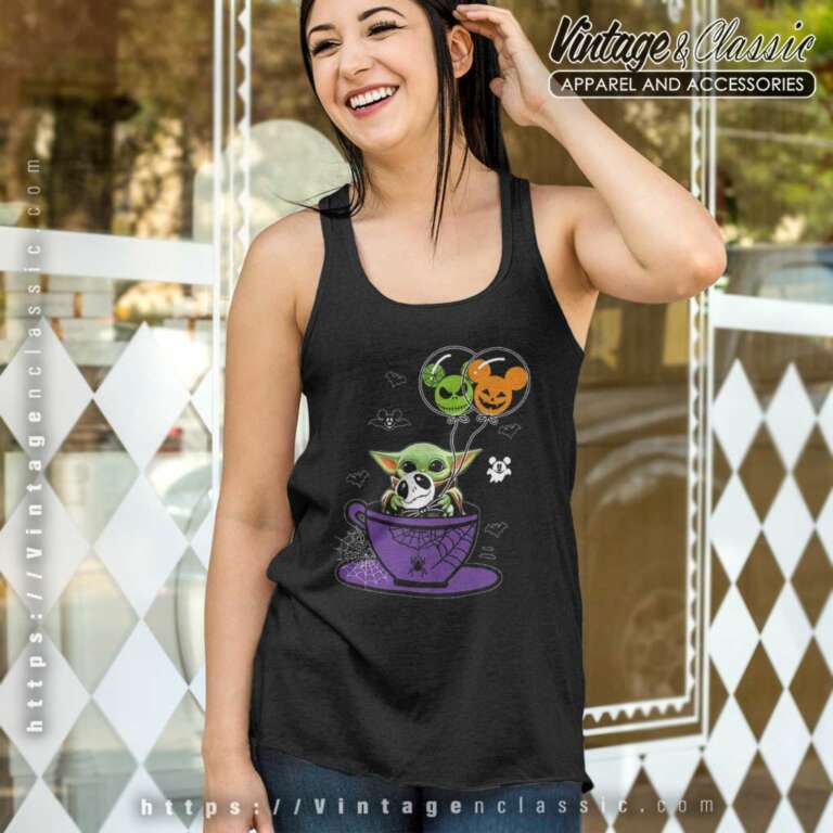 Baby Yoda Mickey Jack Skellington Halloween Tank Top Racerback Baby Yoda Mickey Jack Skellington Halloween Tank Top Racerback