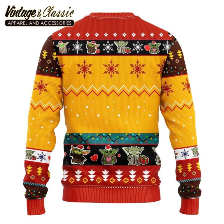 Baby Yoda Moon and Back Cute Ugly Christmas Sweater Xmas Sweatshirt Baby Yoda Moon and Back Cute Ugly Christmas Sweater Xmas Sweatshirt