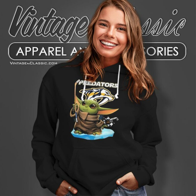 Baby Yoda Nashville Predators Hockey Hoodie Baby Yoda Nashville Predators Hockey Hoodie