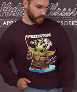Baby Yoda Nashville Predators Hockey Sweatshirt