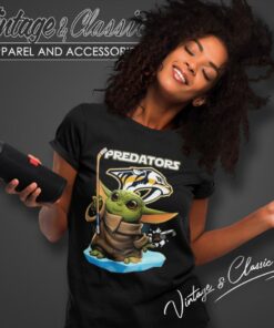 Baby Yoda Nashville Predators Hockey Women T Shirt