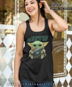 Baby Yoda New York Jets Tank Top Racerback