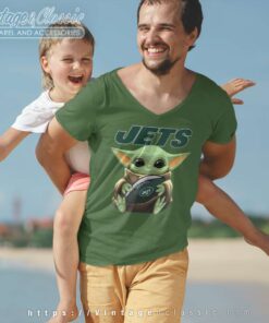 Baby Yoda New York Jets V Neck TShirt