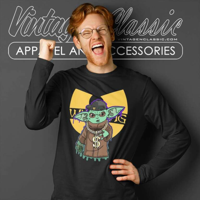 Baby Yoda Rapper Wu Tang Long Sleeve Tee Baby Yoda Rapper Wu Tang Long Sleeve Tee