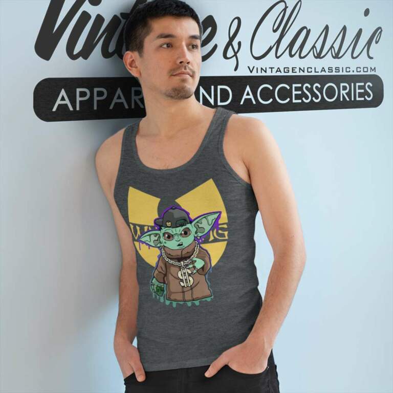 Baby Yoda Rapper Wu Tang Tank Top Racerback Baby Yoda Rapper Wu Tang Tank Top Racerback