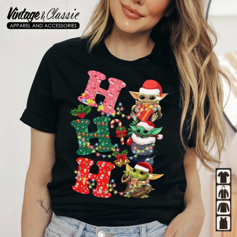 Baby Yoda Star Wars Christmas Ho Ho Ho The Mandalorian Grogu TShirt Baby Yoda Star Wars Christmas Ho Ho Ho The Mandalorian Grogu TShirt