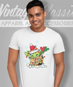 Baby Yoda Star Wars Christmas Lights T Shirt