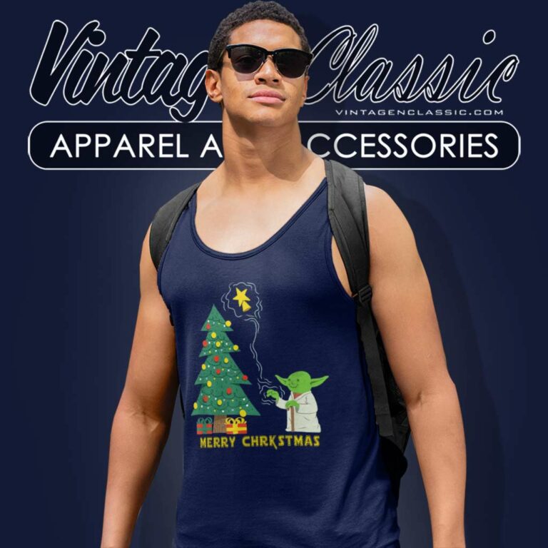 Baby Yoda Star Wars Decorates Merry Christmas Tree Tank Top Racerback Baby Yoda Star Wars Decorates Merry Christmas Tree Tank Top Racerback