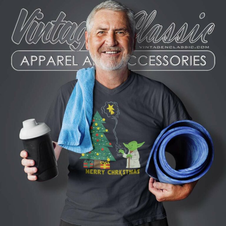 Baby Yoda Star Wars Decorates Merry Christmas Tree V Neck TShirt Baby Yoda Star Wars Decorates Merry Christmas Tree V Neck TShirt