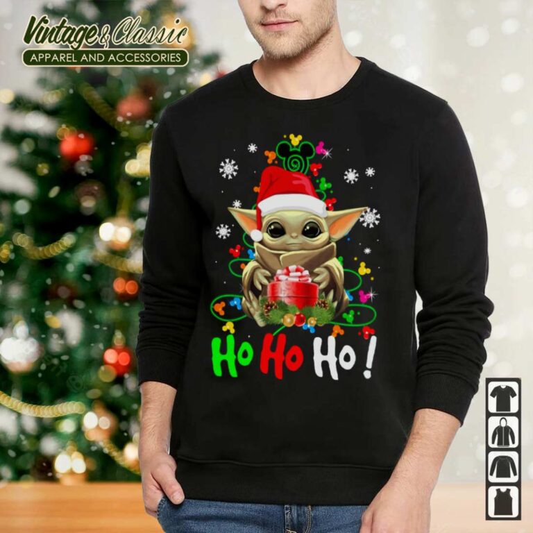 Baby Yoda Star Wars Ho Ho Ho Christmas Sweatshirt Baby Yoda Star Wars Ho Ho Ho Christmas Sweatshirt