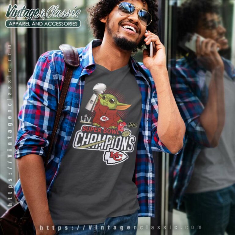 Baby Yoda Super Bowl Champion Kansas City Chiefs V Neck TShirt Baby Yoda Super Bowl Champion Kansas City Chiefs V Neck TShirt